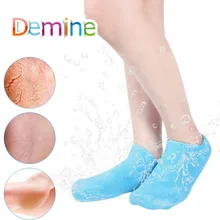 Демин силиконовые гелевые спа-носки отбеливающий увлажняющий, отшелушивающий носок для ухода за кожей стоп смягчает сухой твердой, потрескавшейся кожи красота маска Вставки колодки