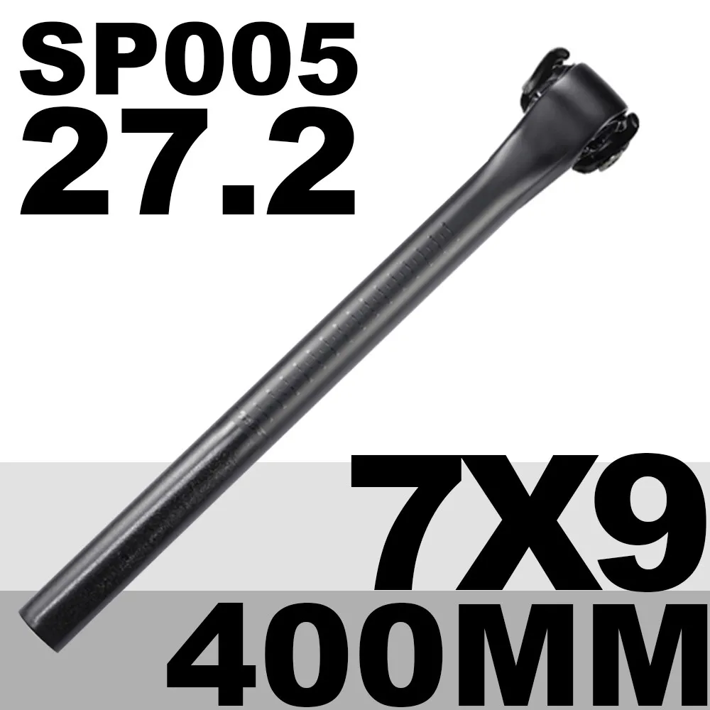 OG-EVKIN SP-005/SP-006 Carbon Seatpost 6° Road Bicycle Seatpost 27.2/31.6mm Seat Tube 350/400MM Canote Carbono Bicycle Parts - Цвет: SP005-27.2-400-7x9