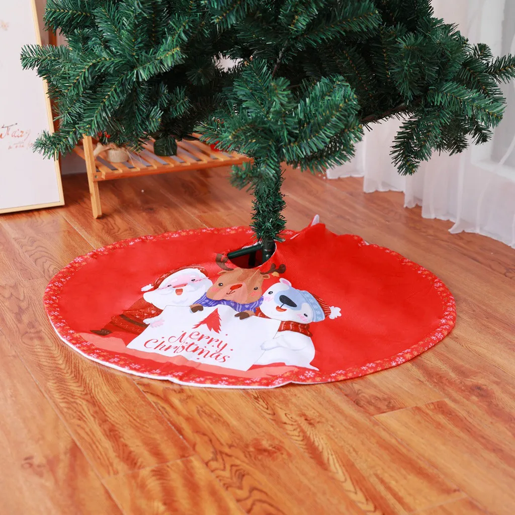 35 дюймов диаметр рождественской елки ковер длинные волосы нетканые Рождественская елка юбка орнамент navidad новодный декор& 7