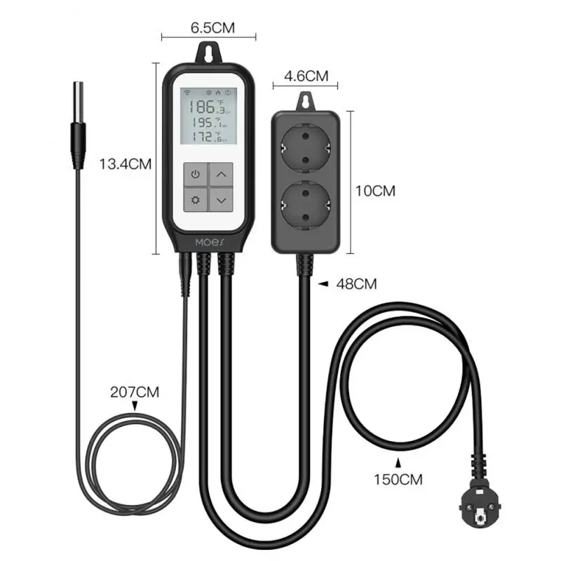 Inkbird ITC-308-WIFI Digital Temperature Controller Thermostat Remote  Monitoring Controlling Home Brewing Fermentation Breeding Incubation  Greenhouse