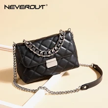 NEVEROUT маленькая цепочка элегантные женские сумки женская сумка из искусственной кожи высокого качества классическая черная сумка через плечо сумка на плечо