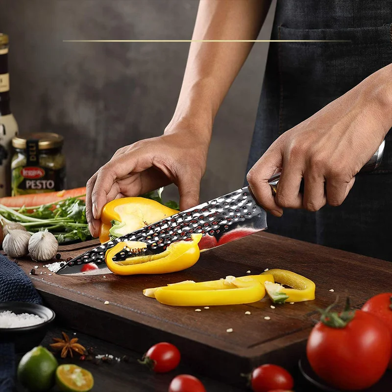 Kitchen Knives 7 8 inch Chinese Cleaver Chef Knife Full Tang Chopping Knife Vege Slicer 7CR17 Frozen Meat Cutter Butcher Knifes kitchen knife kitchen knife set meat cleaver meat cutting knife kitchen cutter set