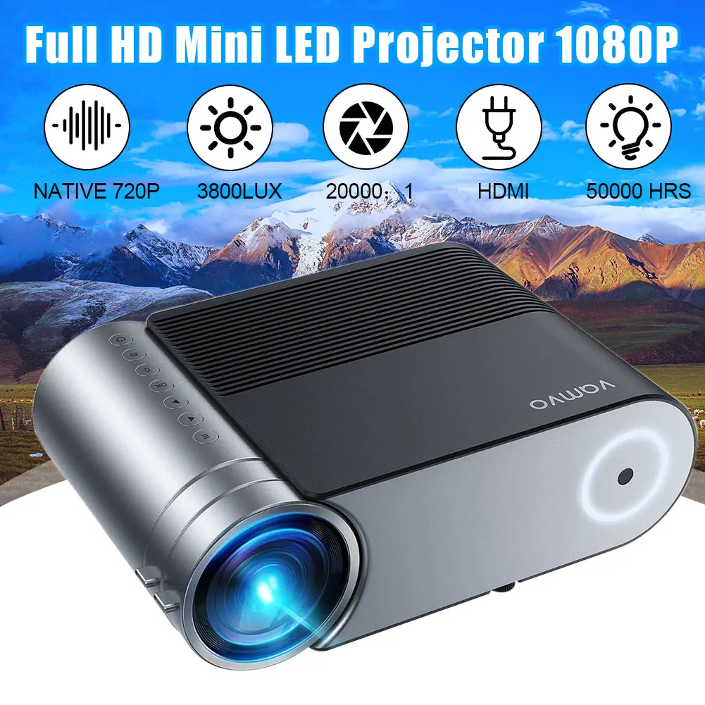 L4200 встроенный динамик мини светодиодный проектор Full HD Dual USB 200 дюймовый дисплей поддерживаемый игровой фильм для смартфона 1280x720p - Цвет: EU Plug