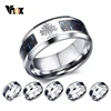 Vnox 8mm Personalize Carbon Fiber Ring For Man Engraved Tree Of Life Stainless Steel Male Alliance Casual Customize Jewelry Band ► Photo 1/6