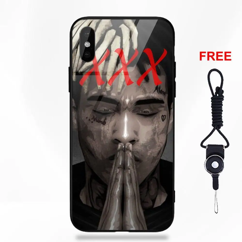 Хип-хоп Xxxtentacion закаленное стекло для huawei Honor 7X P20 Lite mate 10 Pro для Galaxy S8 S9 Plus Redmi 5 Note 5A 6 - Цвет: as picture