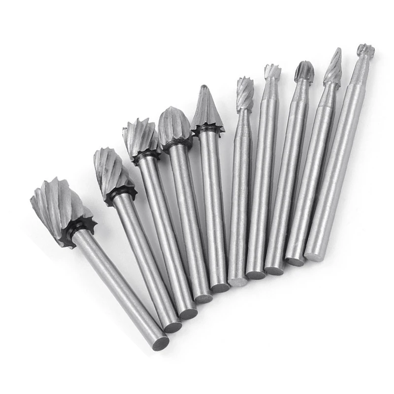 1/8" Grinding Mandrel Cutting Carving Burr Set Engraving Metalworking Tool