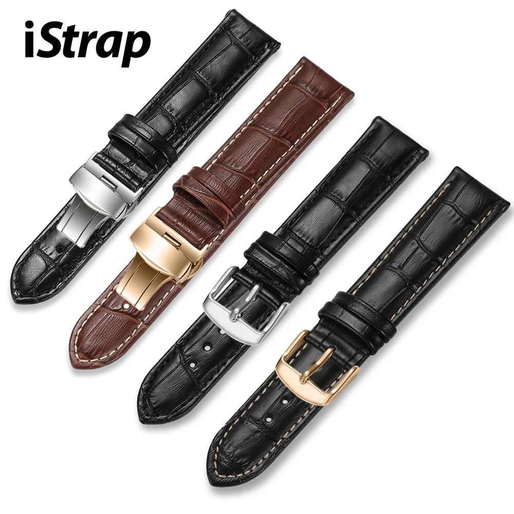 Ремешок для часов iStrap из натуральной кожи универсальный ремешок 12 24 мм со