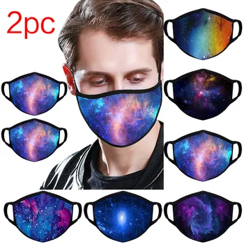 

2pcs Printed Unisex Masks Dustproof Windproof Washable Face Mask Outdoor Riding Mask Mascarillas Mouth muffle Mascara#20