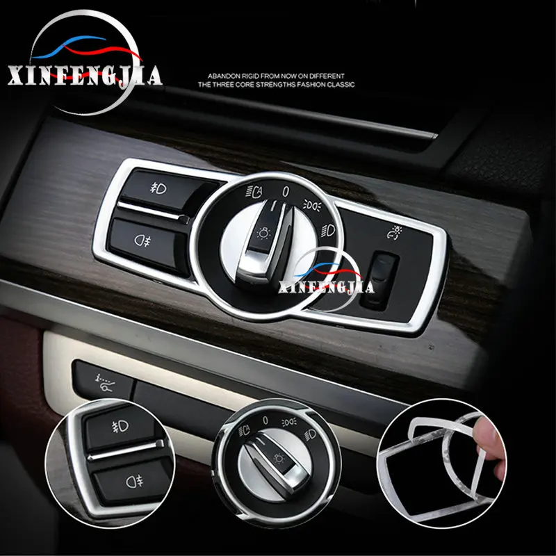 Хромированная рамка светильник ключателя света для BMW 5 7 GT Series X3 X4 F25 F26 F10 11 16 3