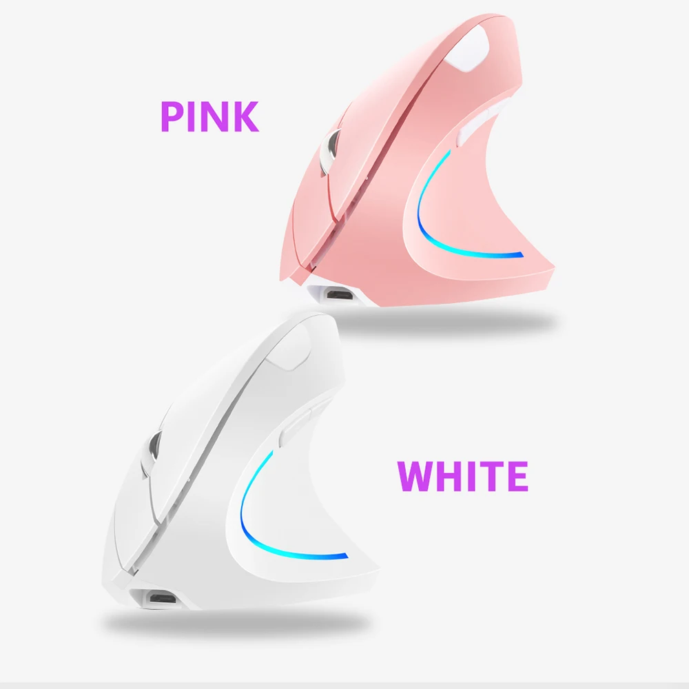 digital mouse 2.4G Wireless Vertical Mouse Rechargeable Upright Ergonomic Mouse 3 Adjustable DPI Levels RGB Flowing Light Plug N Play Mouse computer mouse gaming