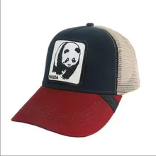 С биркой broidery панда Snapback бейсболка для дальнобойщика козырек животных фермы