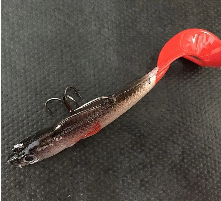 Приманка Мягкая приманка красная свинцовая плакированная рыба оптом AliExpress для рыболовных снастей 10 см 9,5 г Мягкая приманка