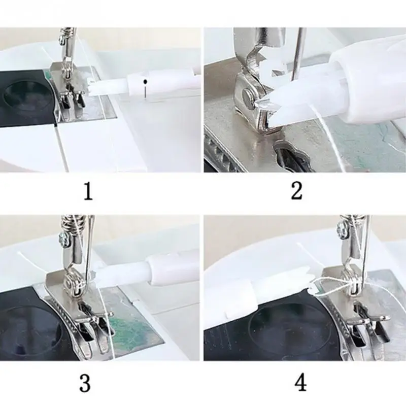 1 шт. крючок для шитья инструменты белое автоматическое машинное шитье игольчатое устройство игольчатый чейнджер свинцовый провод Threader инструмент Аксессуары для шитья