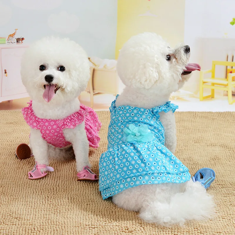 Dog Lace Princess Dress Pet Clothes Spring Small Dog Skirt Summer Thin Section Skirt Pet Supplies Fashion Cute Clothing 2021