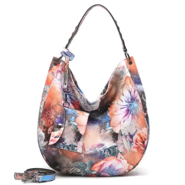 Arliwwi брендовая дизайнерская Высококачественная Женская модная Синтетическая кожаная вместительная сумка, женские сумки с Цветочным Тиснением, большие сумки, Новинка - Цвет: Коричневый
