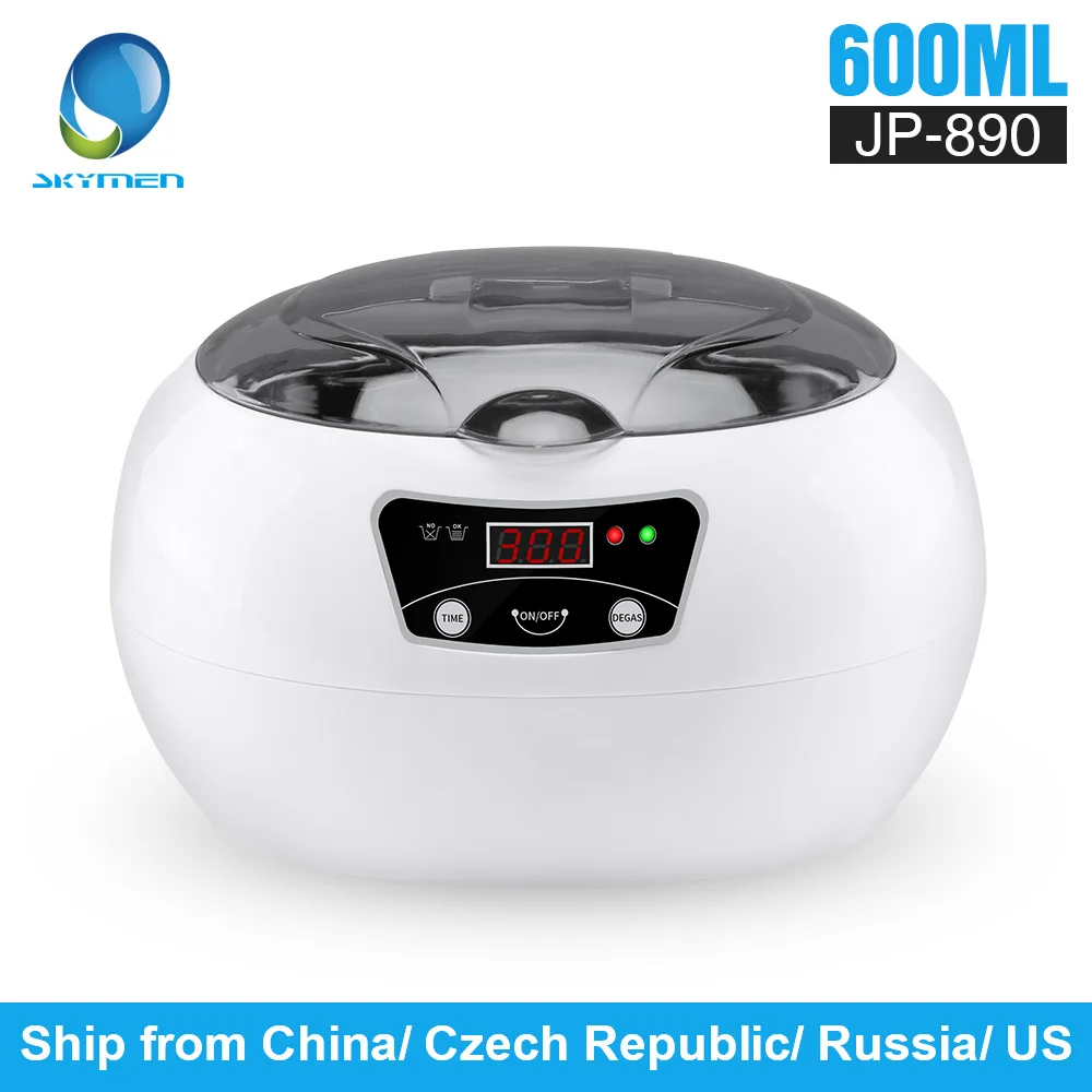 Скидка SKYMEN 0.6L Ультразвуковой очиститель для ванной стиральная цистерна ювелирные часы кольцо очки запчасти деньги монеты