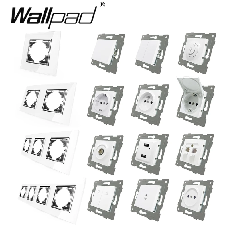 4 способа Европейская розетка с Кепки круглая коробка крепление CE Wallpad люксовые
