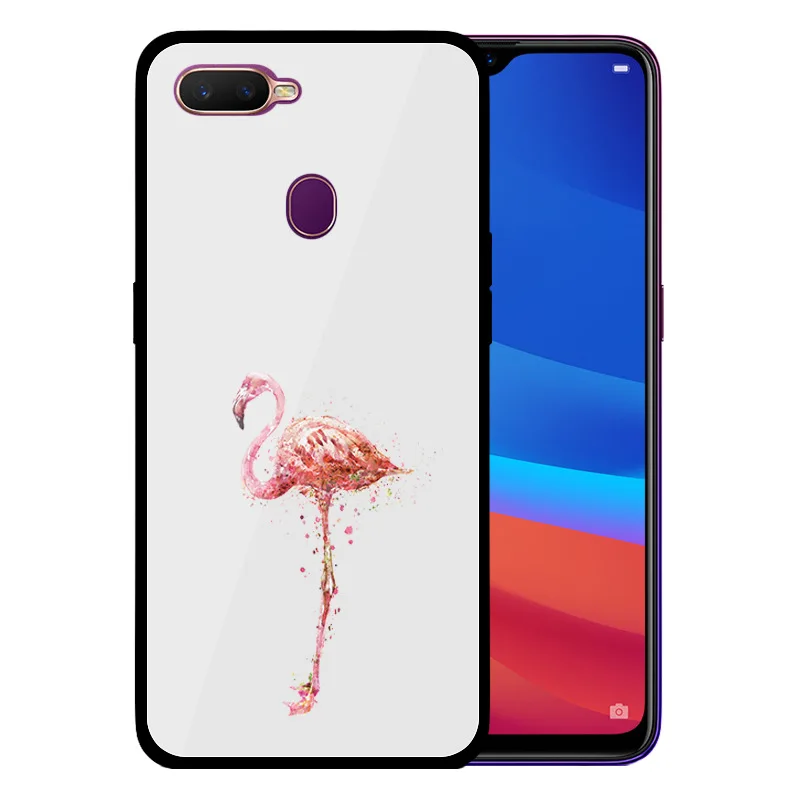 OPPO A9 A5 A7 A3S A83 A77 A5 9 A3 A7X Стекло чехол для телефона чехол с фламинго