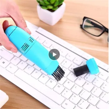 Mini Computer Vacuum USB Keyboard Brush Cleaner Laptop Brush Dust Cleaning Kit Household Cleaning Tool Multi-Function Cleaner 1