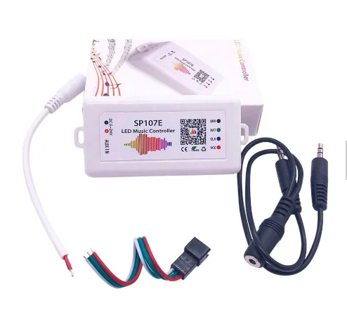

SPI led pixel RGB controller music Bluetooth-compatible APP SP107E WS2812BWS2811SK6812 DMX512 Led Strip RGB/RGBW dc5v-24v