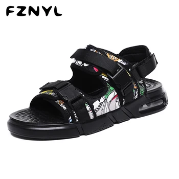 

FZNYL 2020 Air-Cushion Men Sandals 2 In 1 Summer Casual Sports Sandal Man Fashion Beach Slippers Outdoor Shoes Male Big Size 44