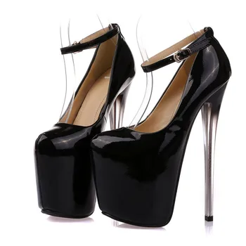 

Spring and autumn new fashion super high-heeled with 20CM nightclub female 22cm single shoes large size 40-43 yards hate high