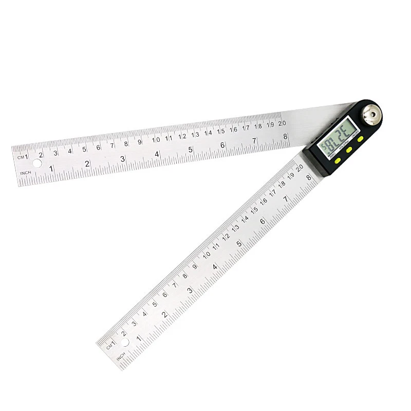  2-In-1 Stainless Steel Digital Angle Ruler Electronic Protractor Inclinometer Angle Finder Gonimete