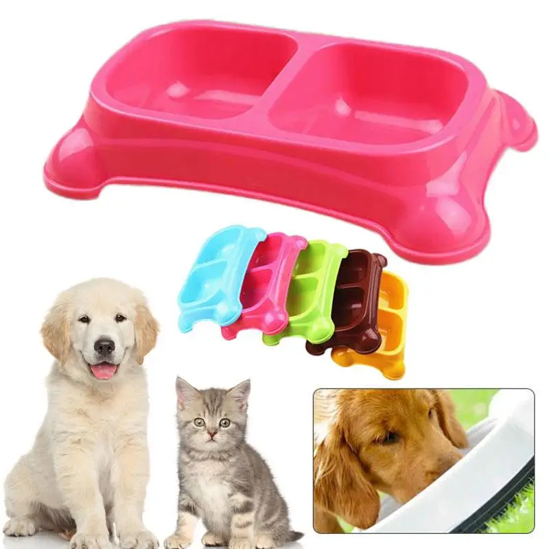 Пластиковая миска для корма домашних животных собак кошек воды|Принадлежности