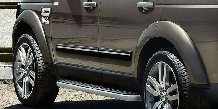 Черный+ хромированный корпус боковой молдинг Накладка порога для Land Rover Дискавери 3 4 LR3 LR4