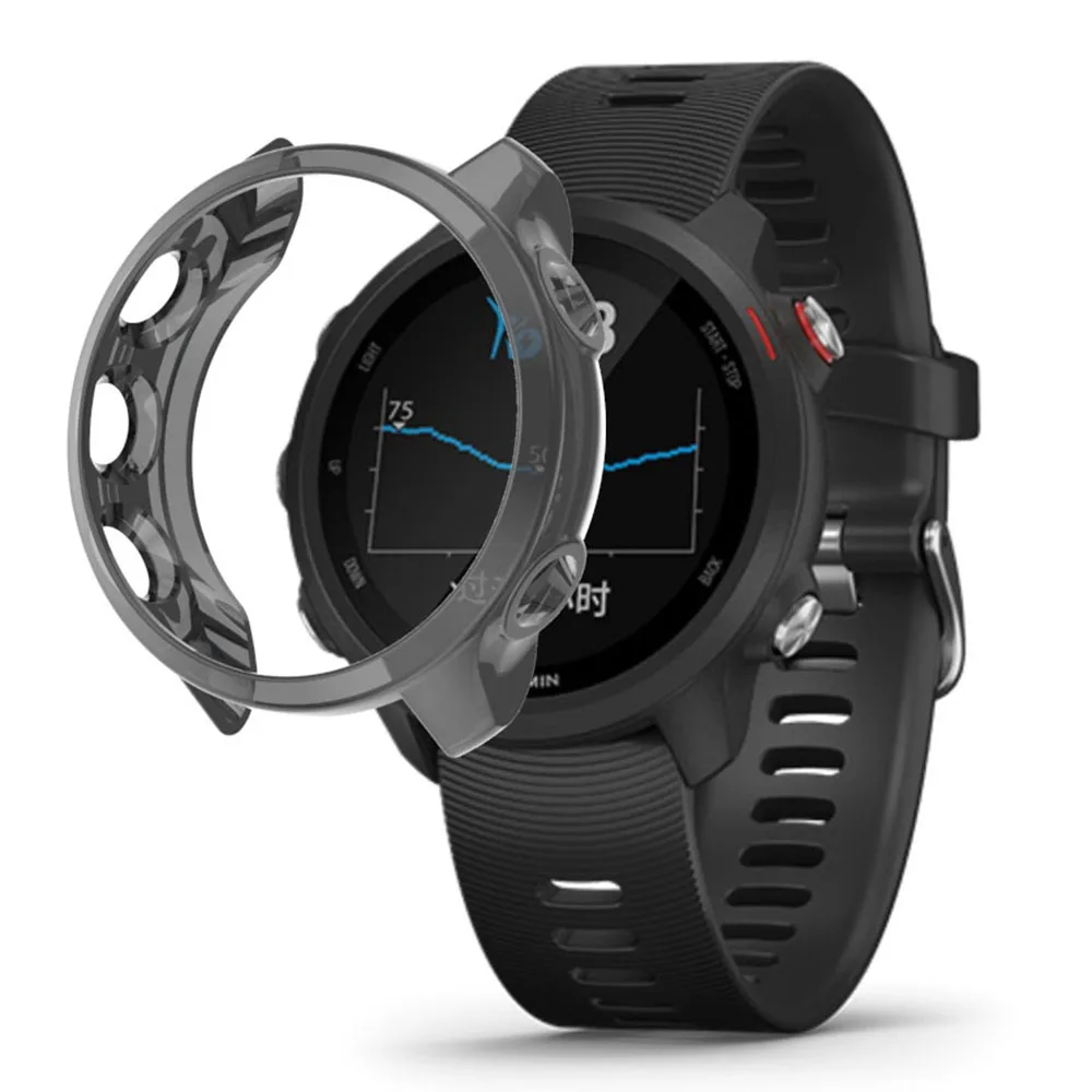 Высококачественный чехол-рамка для часов, защитные аксессуары для Garmin Forerunner, новинка 245, полупрозрачные мягкие чехлы для часов из ТПУ