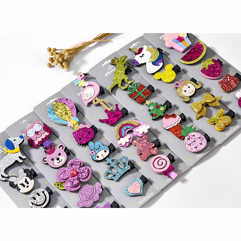 

Children's Hair Clip Set Cartoon Animal Side Clips Girls Tiara Baby Card Clips Hairpins Headwear Hair Accessories