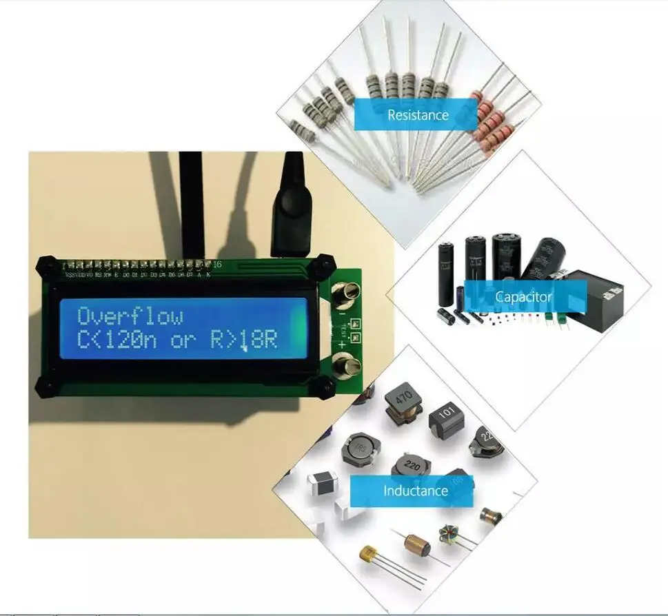 ESR01 Autorange индуктивность тестовый er 20000 отсчетов емкость ESR сопротивление SMD