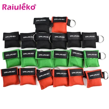 

20pcs Rescue Face Shield CPR First Aid Breathing Mask Outdoor Emergency Survival Individually Packed Keychain 3 Colors Optional