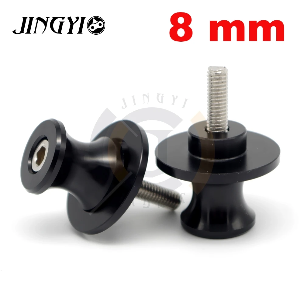 CNC алюминиевый мотоцикл поворотный рычаг катушка слайдер болты Стенд Крышка для TMAX 530 Z1000 YAMAHA R1 CBR600RR Африка Твин CRF1000L - Цвет: Black-8mm