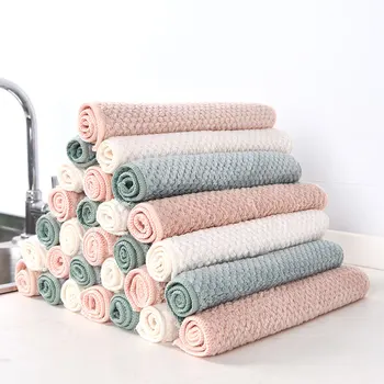 

8pcs Kitchen Cleaning Tools Towel Kitchen Microfiber Cleaning Cloth Wash Cloths Dish Cloth Plate Drying Towel Micro Fiber Towel