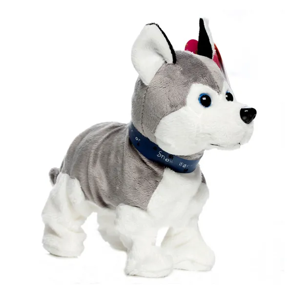 Husky Электронные Домашние животные Звуковое управление робот собаки лай стенд ходьбы милые интерактивные игрушки собака Электронная Хаски игрушка «пекинес» для детей - Цвет: Husky