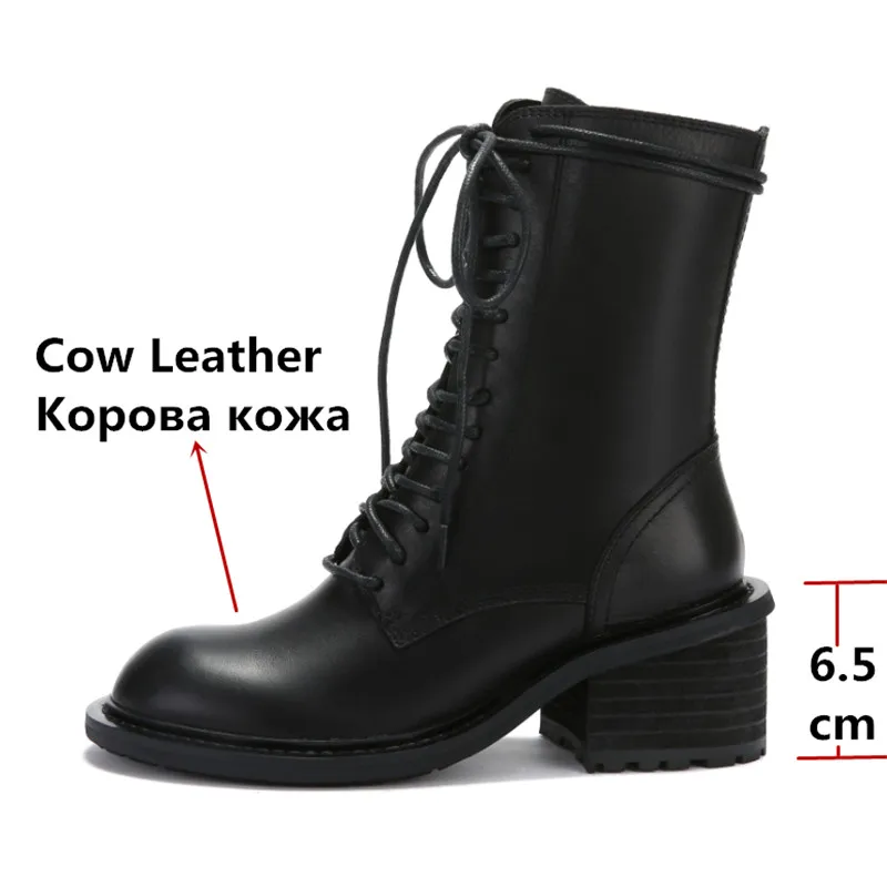 Cena FEDONAS Punk kobiety w stylu Vintage najwyższej jakości buty do kostki ze skóry naturalnej wysokie obcasy buty motocyklowe buty jesień zima ciepłe krótkie buty