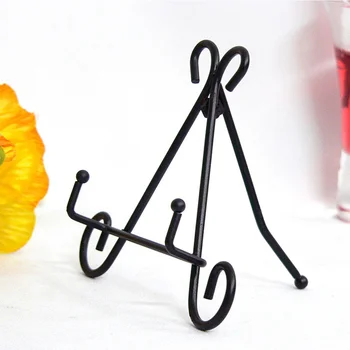 

Iron Art Vertical Shelf European Style Adjustable Display Stand Black Easel Plate for Photo Picture Albums Picture Frames Cookbo