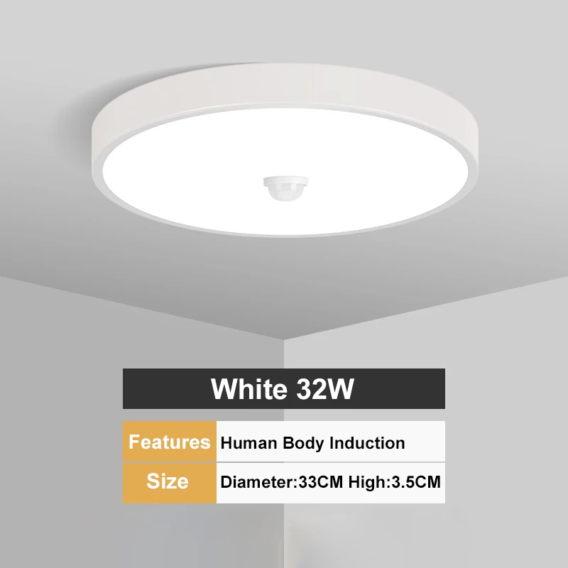 fall ceiling light LED Automatic Sound Control Sensor Detector Ceiling Light 24W 220V White Light For Stair Hallway Night Light Pathway Lampada drop ceiling lights Ceiling Lights