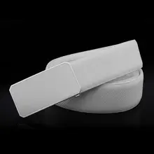 

Men's Belt Korean Version Of The White Glossy Trend Belt Leather Smooth Buckle 18-Year-Old Student Hair Stylist Teenager Belt