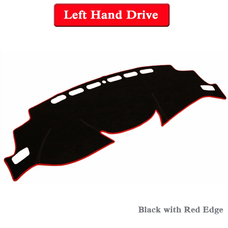 Black Red LHD Автомобильный Стайлинг приборной панели Избегайте Light Pad Инструмент крышка платформы коврики Роза для Nissan X-Trail Rogue T32-настоящее Анти-пыль - Название цвета: Black Red LHD