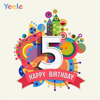 

Yeele 5th 8th Birthday Photocall Cartoon Castle Photography Backdrops Personalized Photographic Backgrounds For Photo Studio