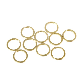 

2x 10x Brass Split Key Rings Chain Bag Charms Clasp Loop Findings DIY 20/25/30/35mm 20 mm