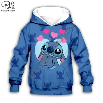 

Kids Cloth Anime kawaii Lilo Stitch 3d hoodies/boy sweatshirt Cartoon Hot Movie style-3