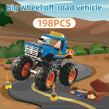 

198pcs City series Monster Lorry Truck big wheel off road vehicle Model Building Block Educational Toy For Children Gifts 60180