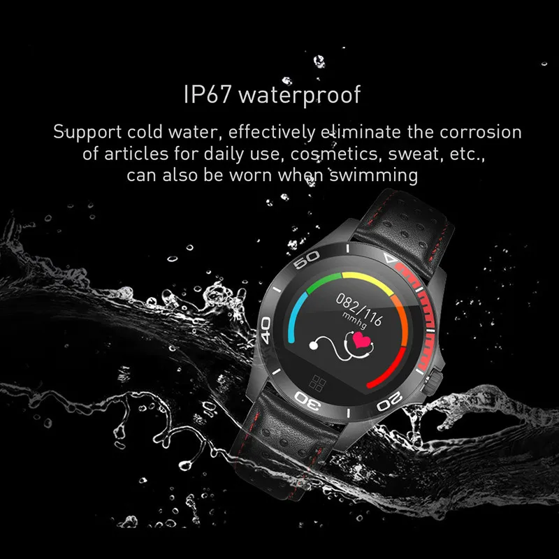 Bluetooth Smartwatch мужские спортивные Смарт-часы женские пульсометр Монитор артериального давления шагомер для Android трекер IOS водонепроницаемый