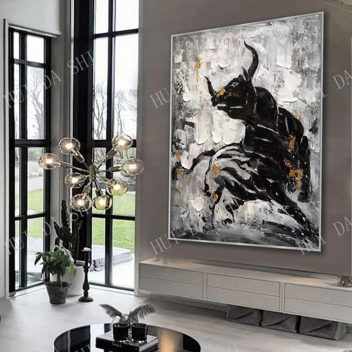 Abstract Bull Painting