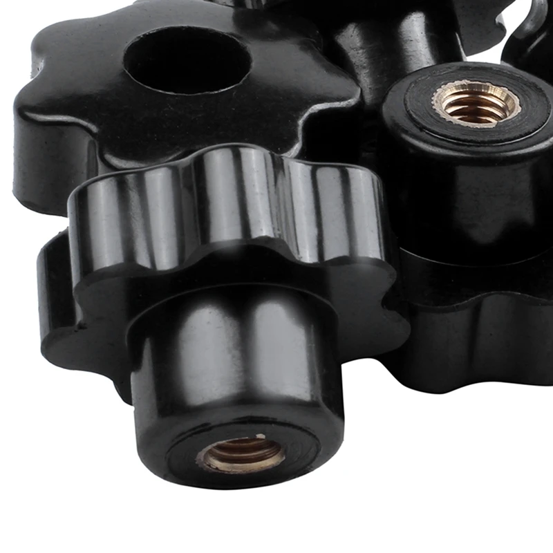 Machinery Latche Knurled Clamping Nuts Knob Grip M8 Female Thread 6pcs