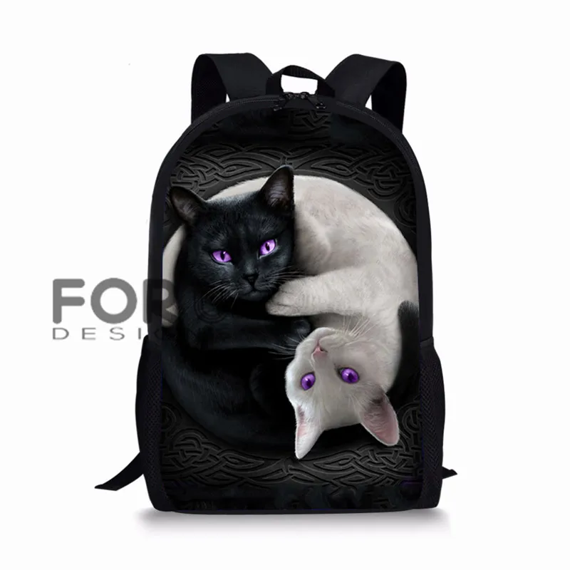 L5070C FORUDESIGNS/школьная сумка для мальчиков и девочек с 3D изображением кота и тигра; Детский рюкзак с забавными животными; школьный рюкзак для учеников начальной школы - Цвет: L5070C