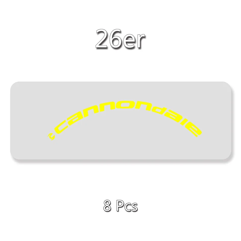 Cannondal MTB обода наклейки/виниловые наклейки на велосипед велосипедное колесо наклейка для 26er 27,5 er 29er велосипед обода протектор - Цвет: 26er Yellow